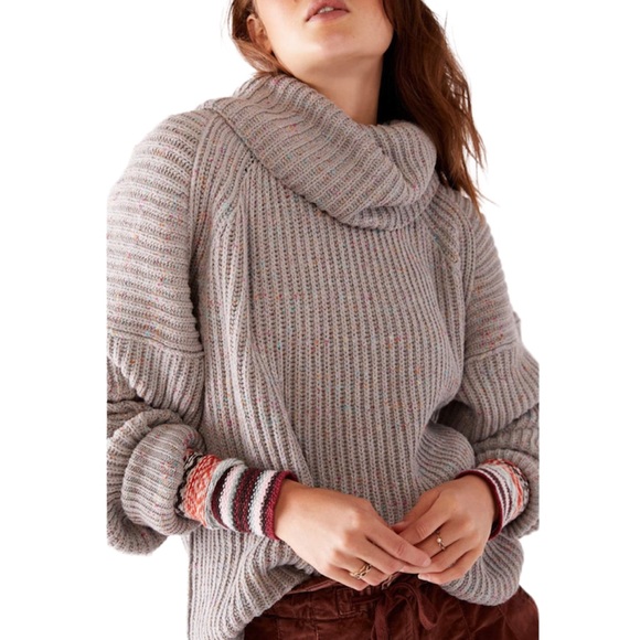 Free People Sweaters - Free People Leo Tunic Silver Gleam Combo (Cowl Sweater)